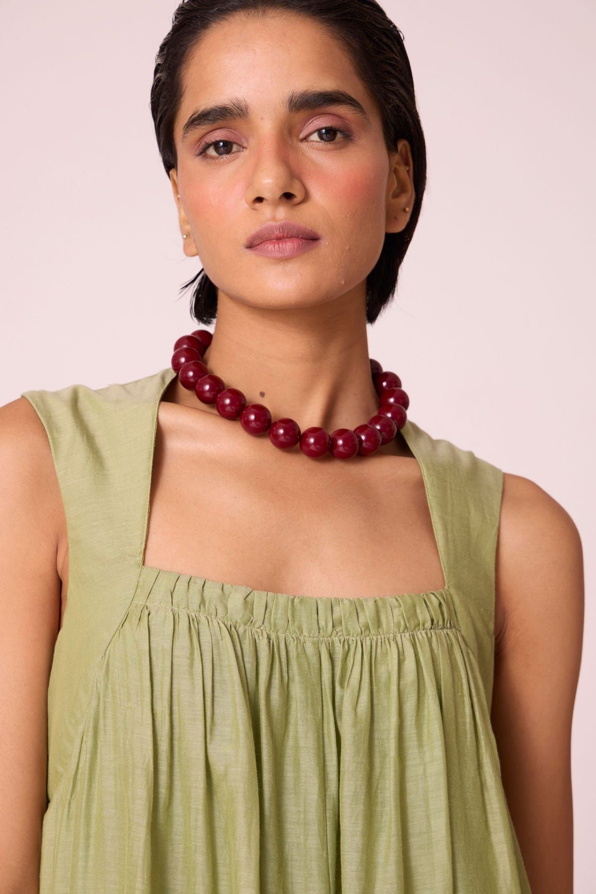 Themis Green Maxi Dress - image 1