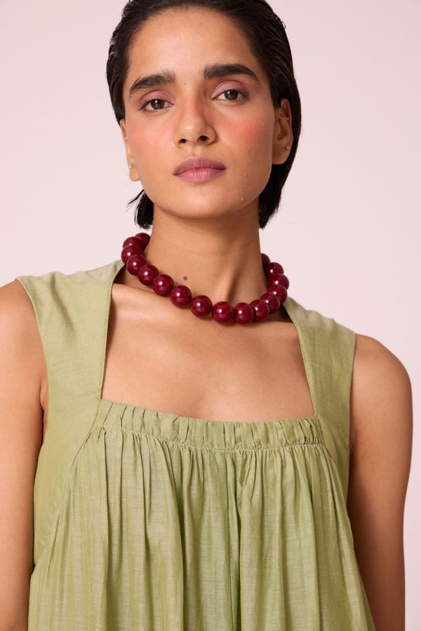 The Summer House — Themis Green Maxi Dress