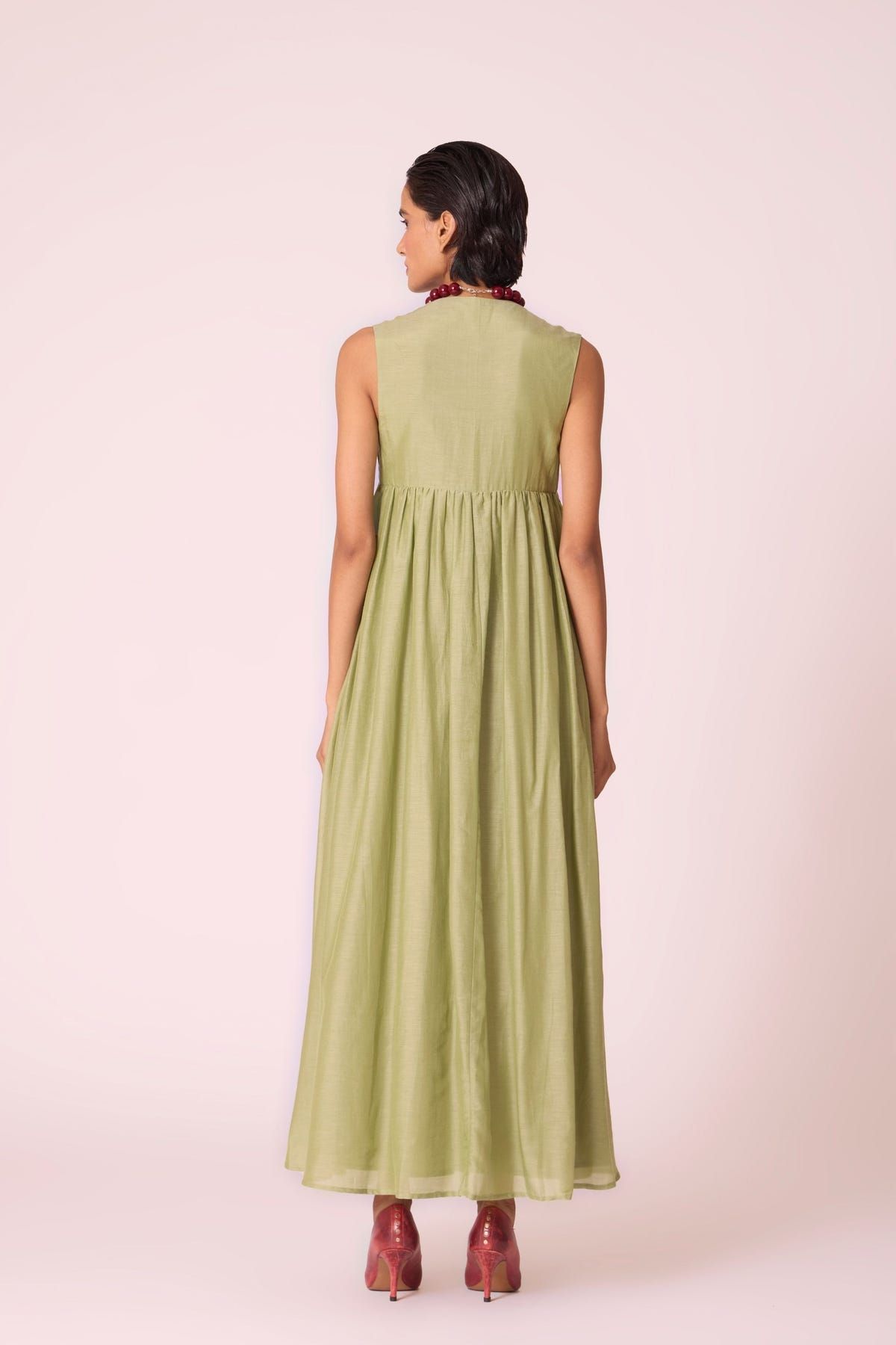 Themis Green Maxi Dress - image 12