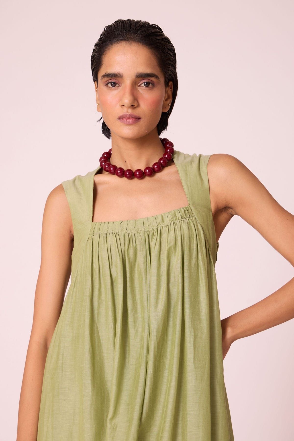 Themis Green Maxi Dress - image 6