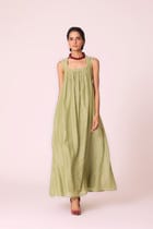 Themis Green Maxi Dress view 9