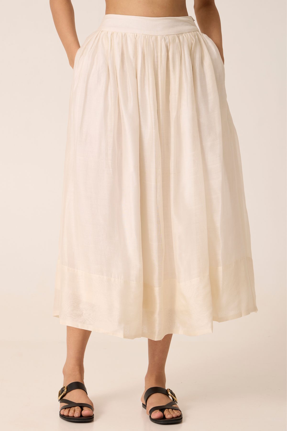Sahir Handwoven Gathered Skirt - image 1