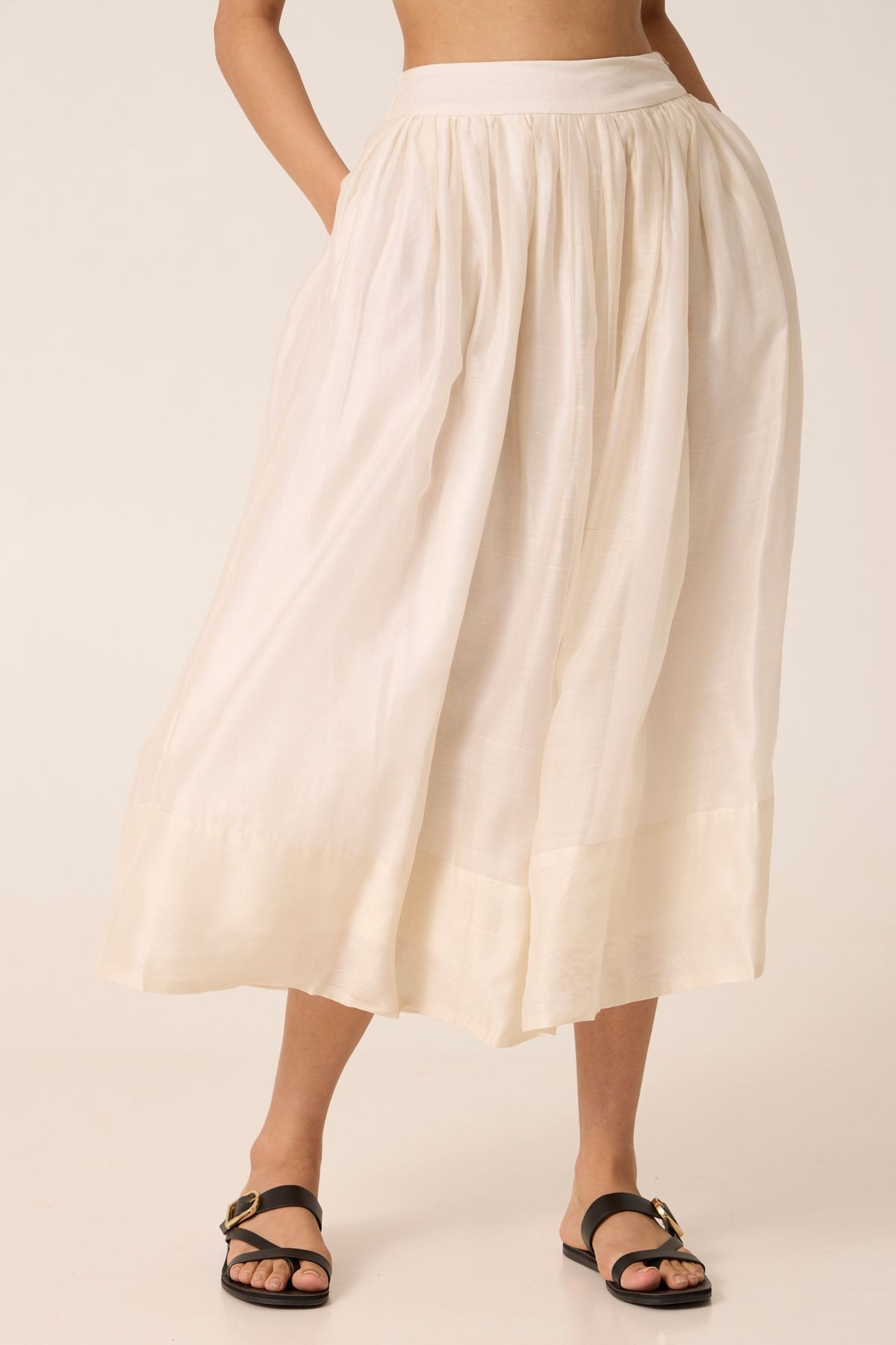 Sahir Handwoven Gathered Skirt - image 3