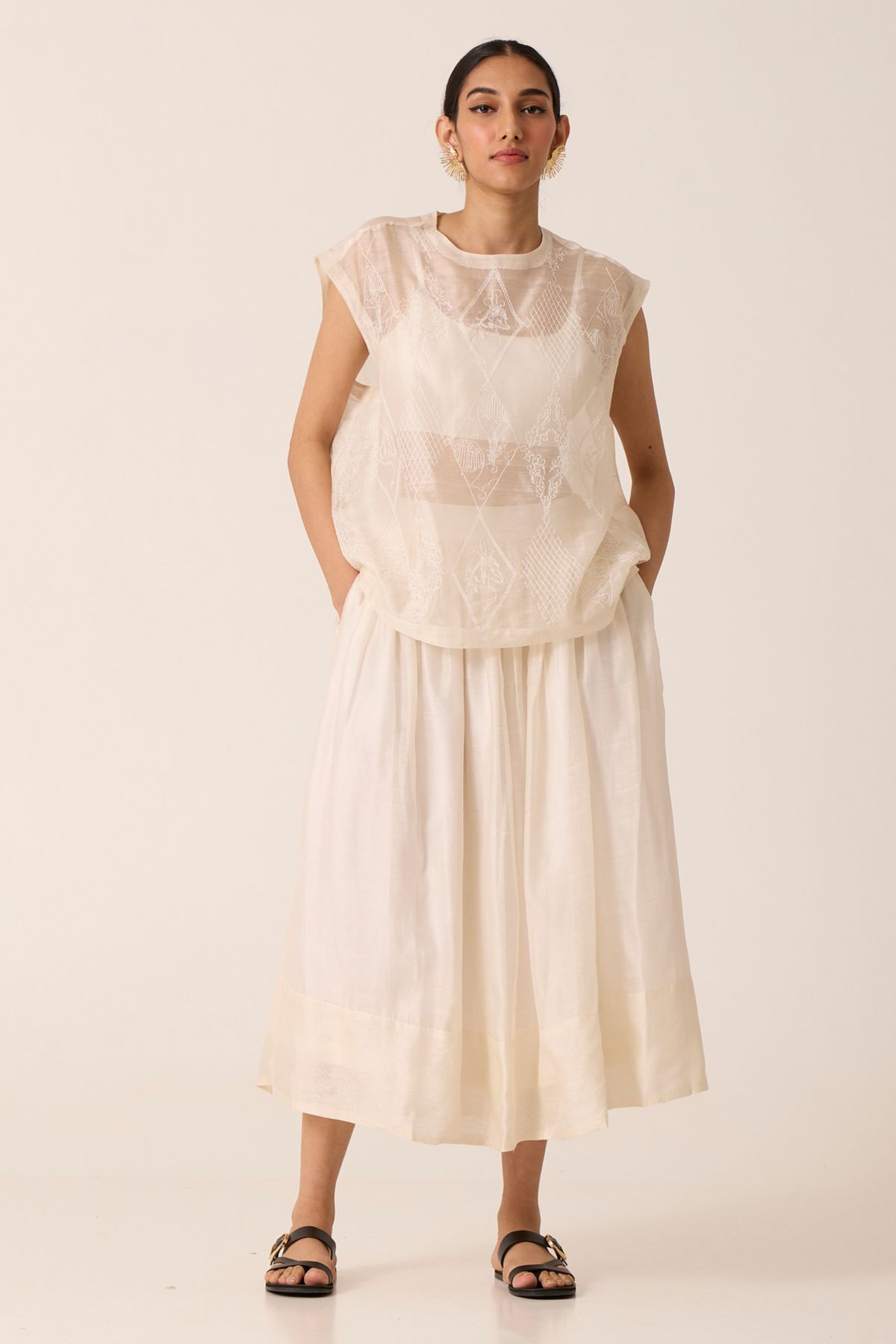 Sahir Handwoven Gathered Skirt - image 5