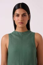 Pierre Green Linen Dress view 4