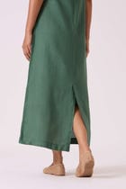 Pierre Green Linen Dress view 10