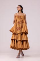 Lev Floral Hand Printed Tiered Dress view 1