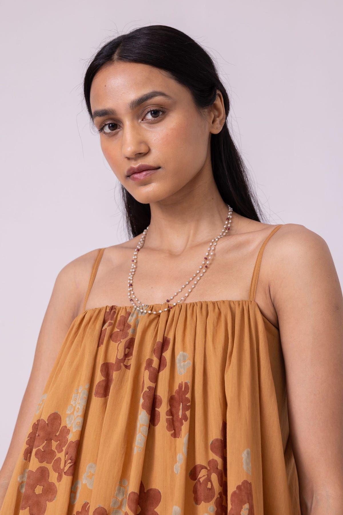Lev Floral Hand Printed Tiered Dress - image 7