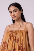 Lev Floral Hand Printed Tiered Dress view 7