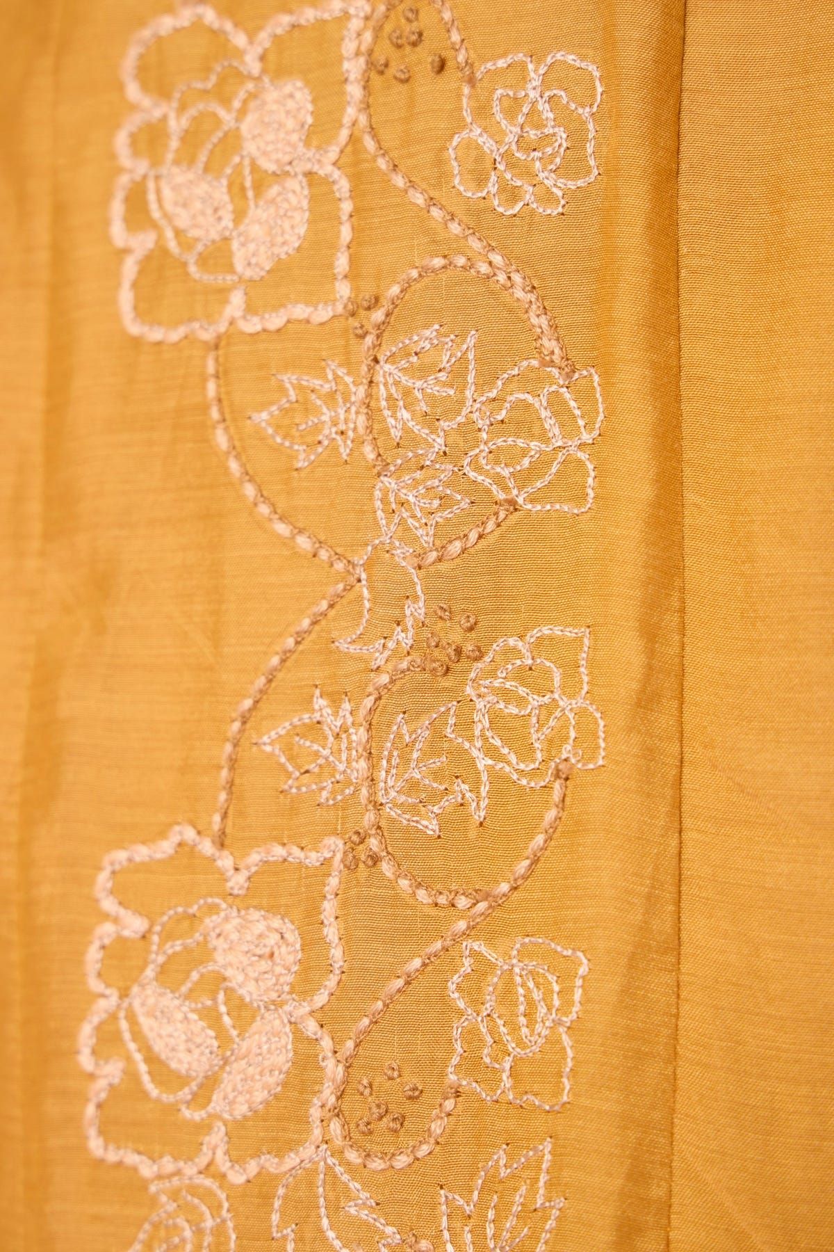 Zarah Yellow Embroidered Dress - image 7