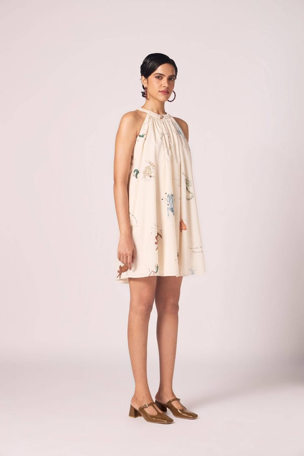 The Summer House — Chica Zodiac Print Cotton Dress