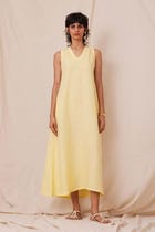 Blake Buttercream Linen Dress view 1