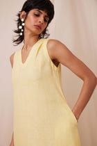 Blake Buttercream Linen Dress view 3