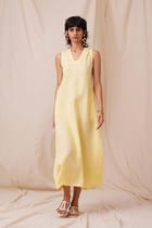 Blake Buttercream Linen Dress view 4