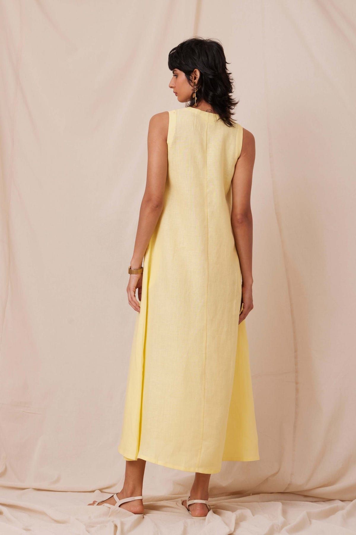 Blake Buttercream Linen Dress - image 7