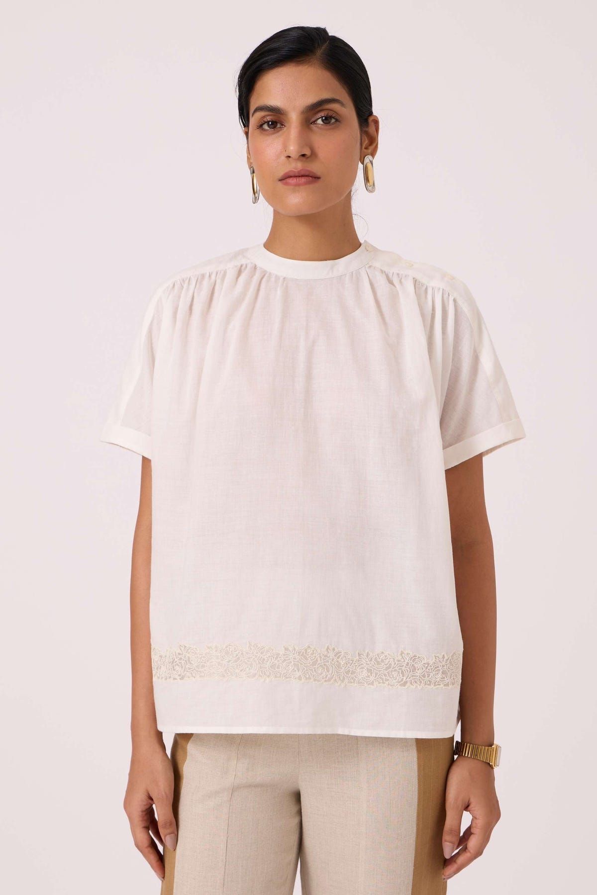 Garcia Handwoven Embroidered Top - image 1