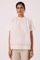 Garcia Handwoven Embroidered Top view 1