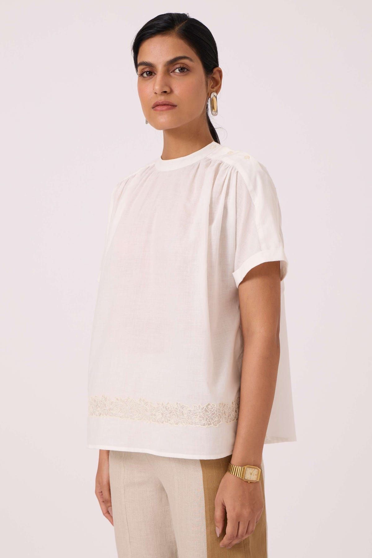 Garcia Handwoven Embroidered Top - image 2