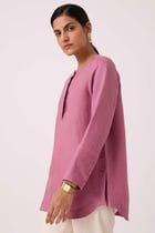 Macondo Lilac Linen Top view 1