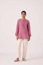 Macondo Lilac Linen Top view 2
