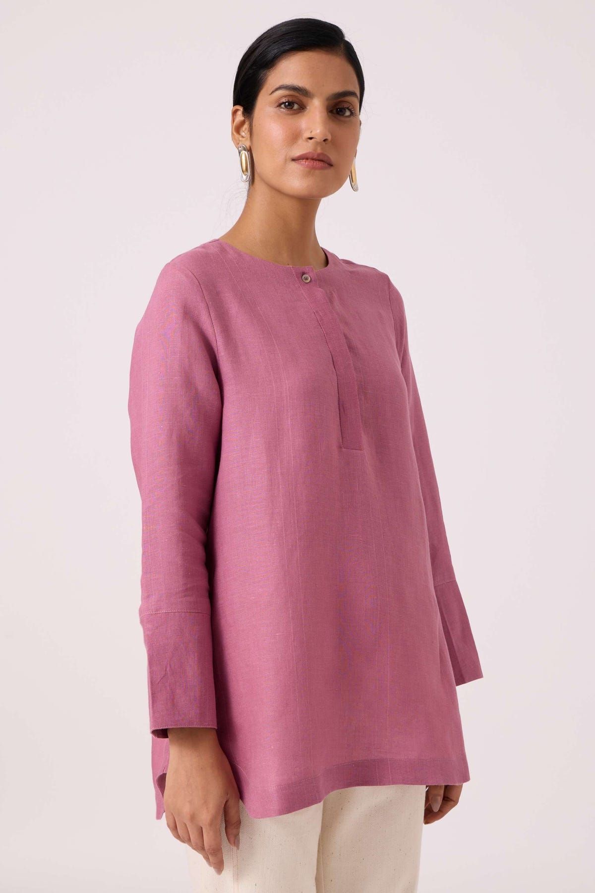 Macondo Lilac Linen Top - image 4