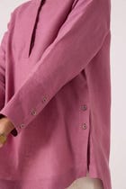 Macondo Lilac Linen Top view 7