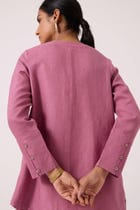 Macondo Lilac Linen Top view 8