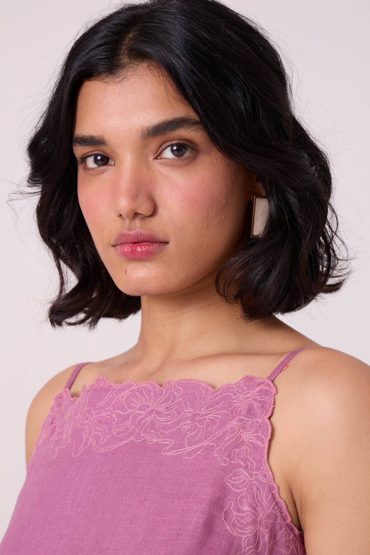 Nimal Lilac Embroidered Dress - image 4