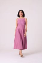 Nimal Lilac Embroidered Dress view 9