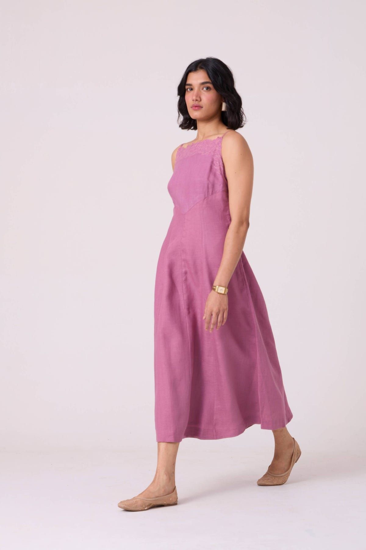 Nimal Lilac Embroidered Dress - image 10