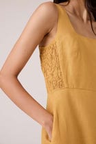 Glasswing Mustard Linen Dress view 6