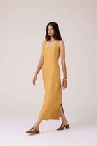 Glasswing Mustard Linen Dress view 8