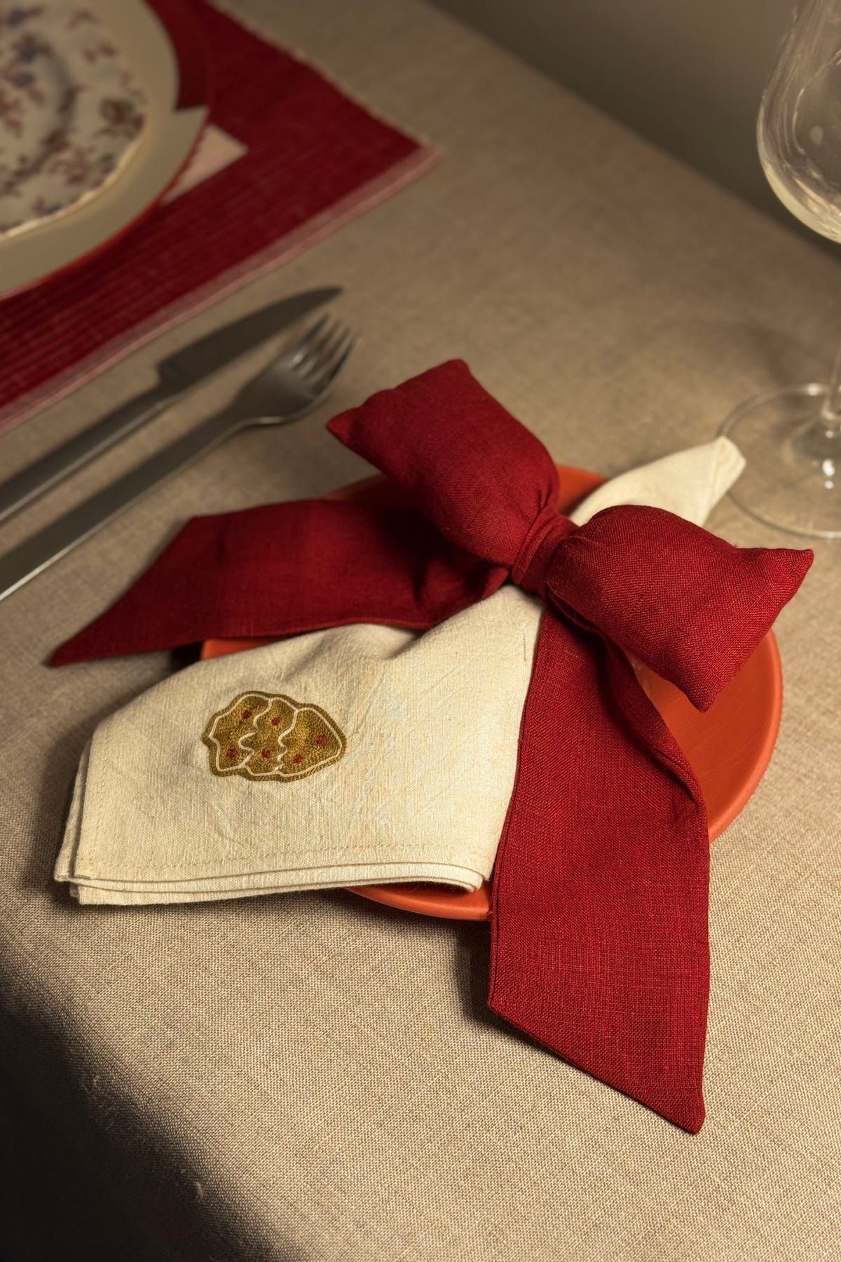 Off White Cotton Napkins - Set of 2 - image 1