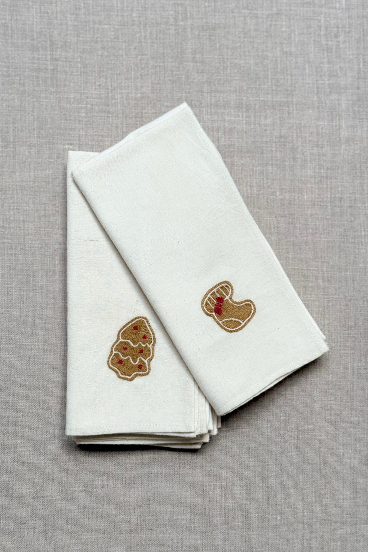 Off White Cotton Napkins - Set of 2 - image 3