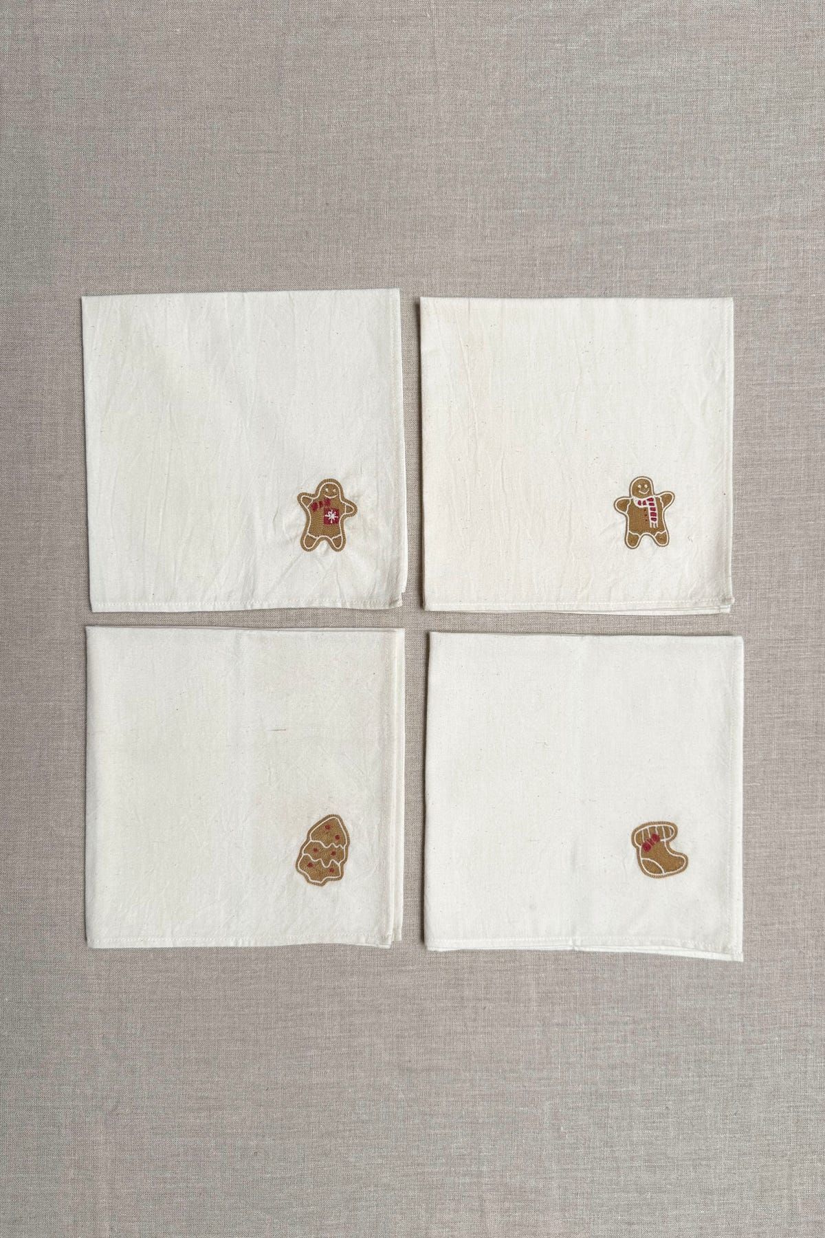 Off White Cotton Napkins - Set of 2 - image 4