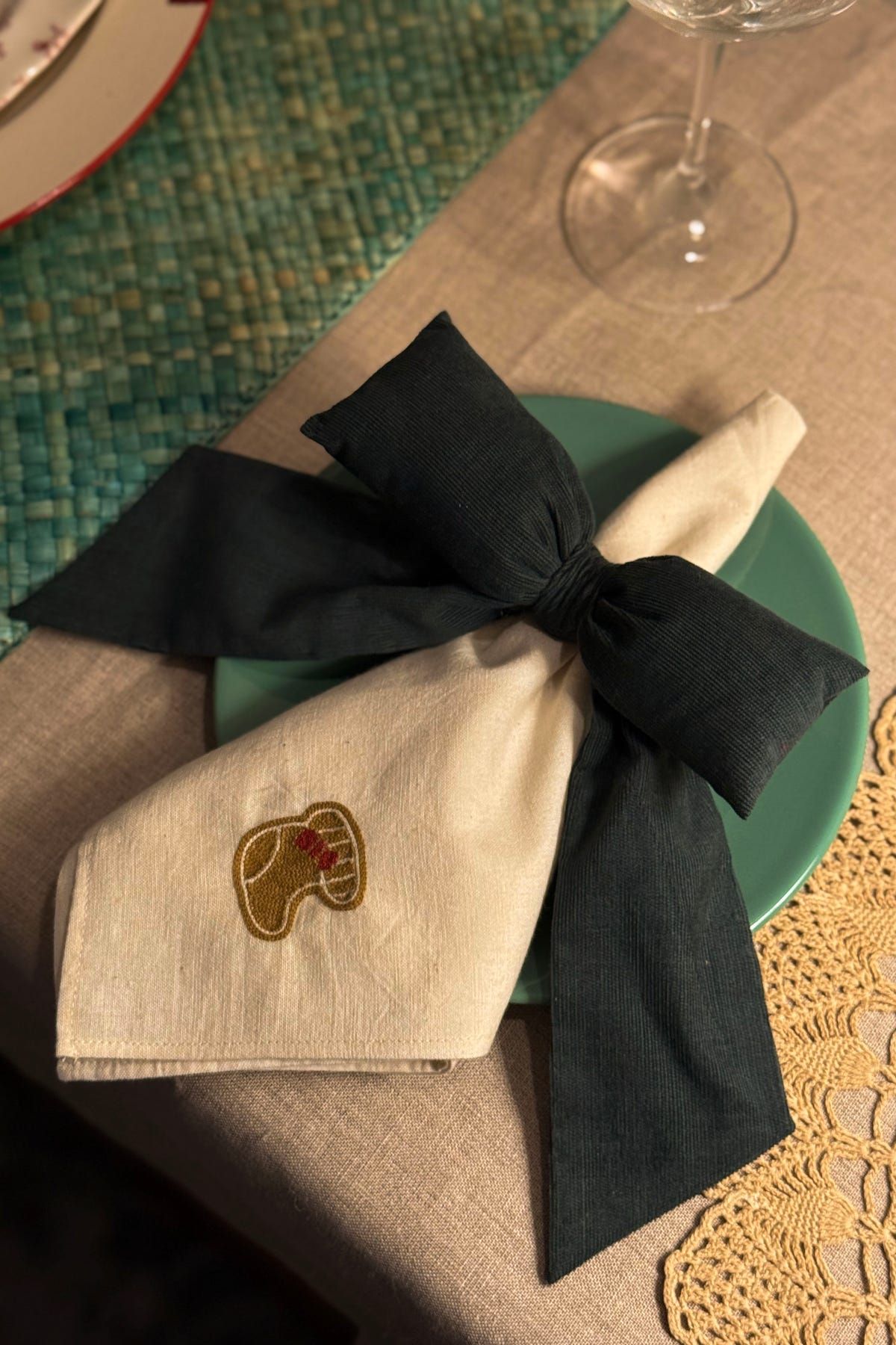 Off White Cotton Napkins - Set of 2 - image 7