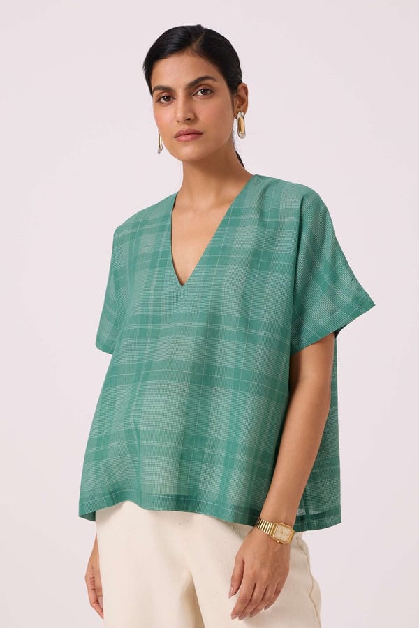 The Summer House — Rue Green Handwoven Top