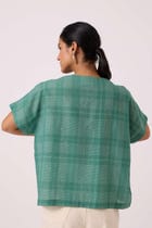 Rue Green Handwoven Top view 9