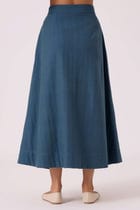 Eliot Blue Handwoven Skirt view 8