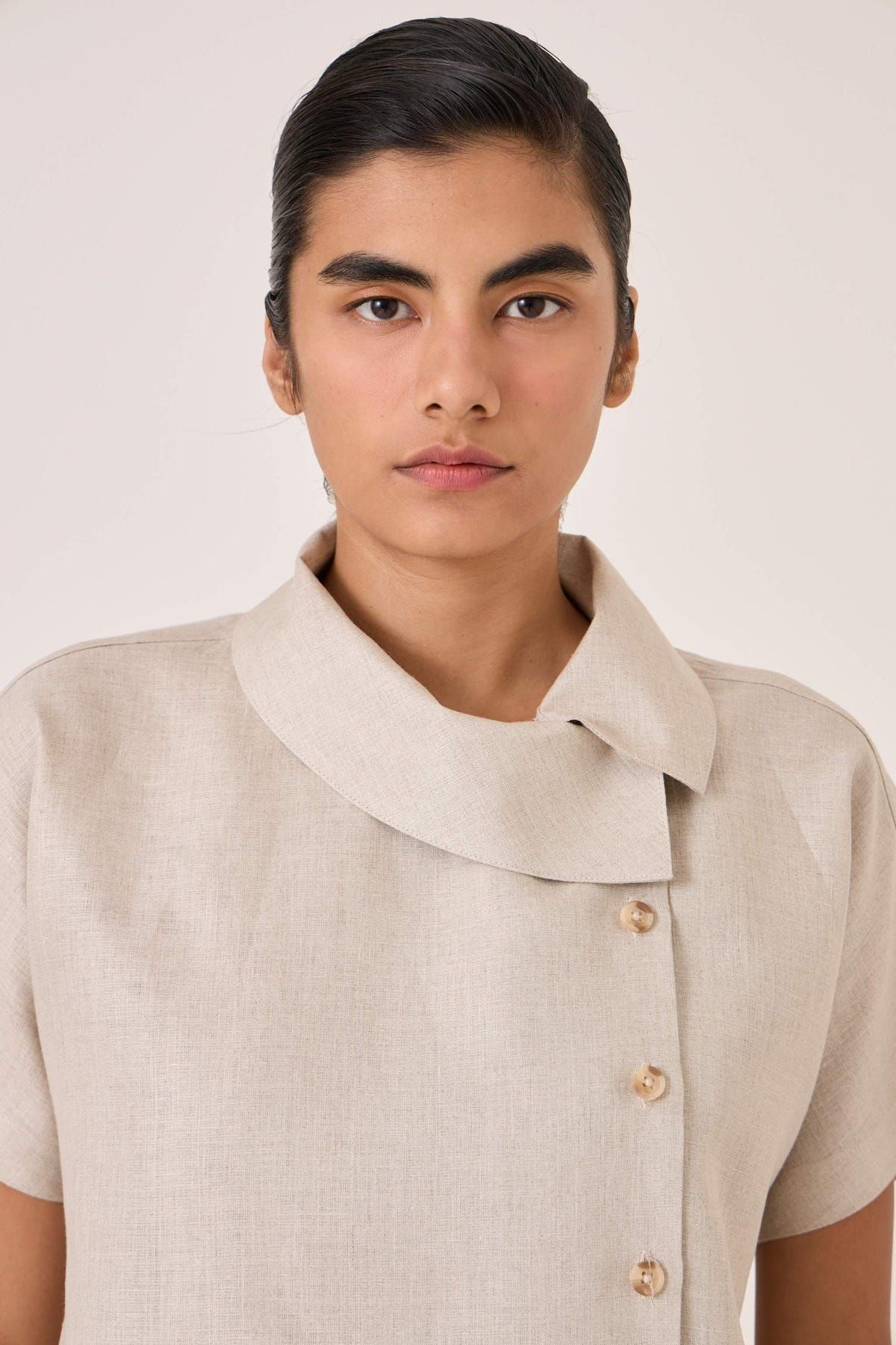 Aavish Beige Linen Top - image 4