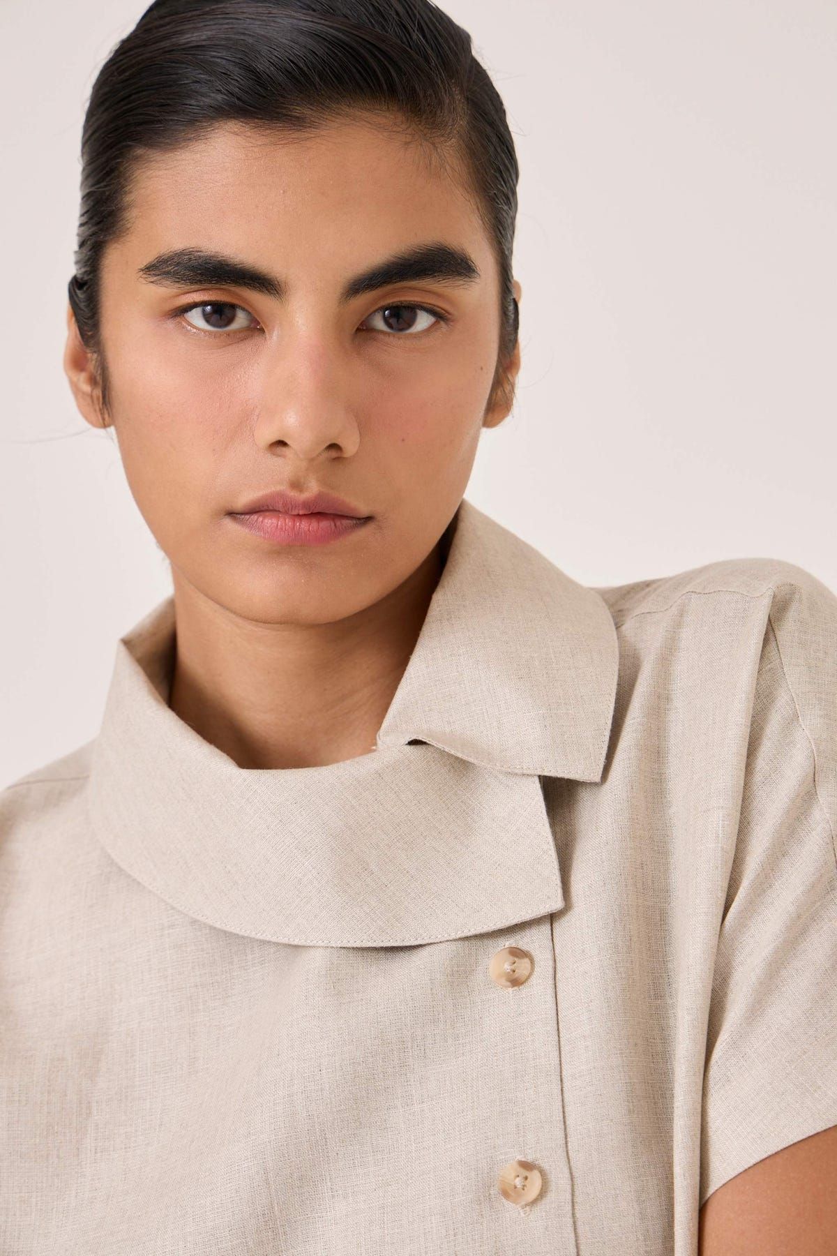 Aavish Beige Linen Top - image 5