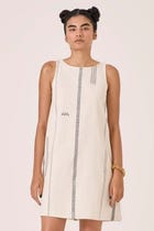 Nalaka Handwoven Cotton Shift Dress view 1