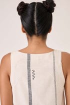 Nalaka Handwoven Cotton Shift Dress view 13