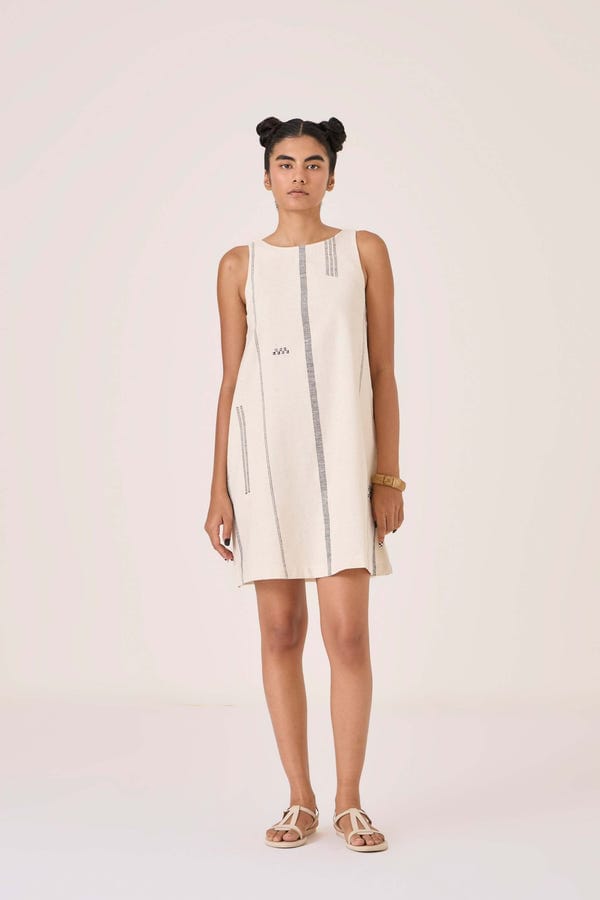The Summer House — Nalaka Handwoven Cotton Shift Dress