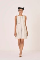 Nalaka Handwoven Cotton Shift Dress view 3