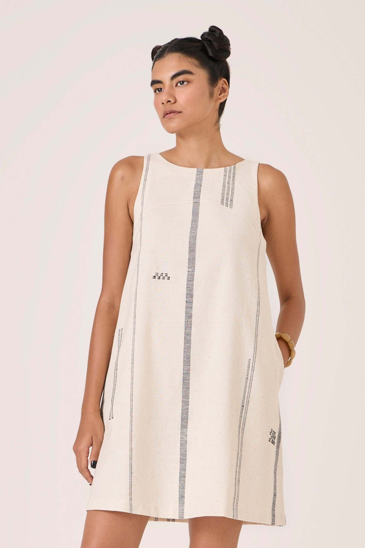 Nalaka Handwoven Cotton Shift Dress - image 6