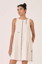 Nalaka Handwoven Cotton Shift Dress view 6