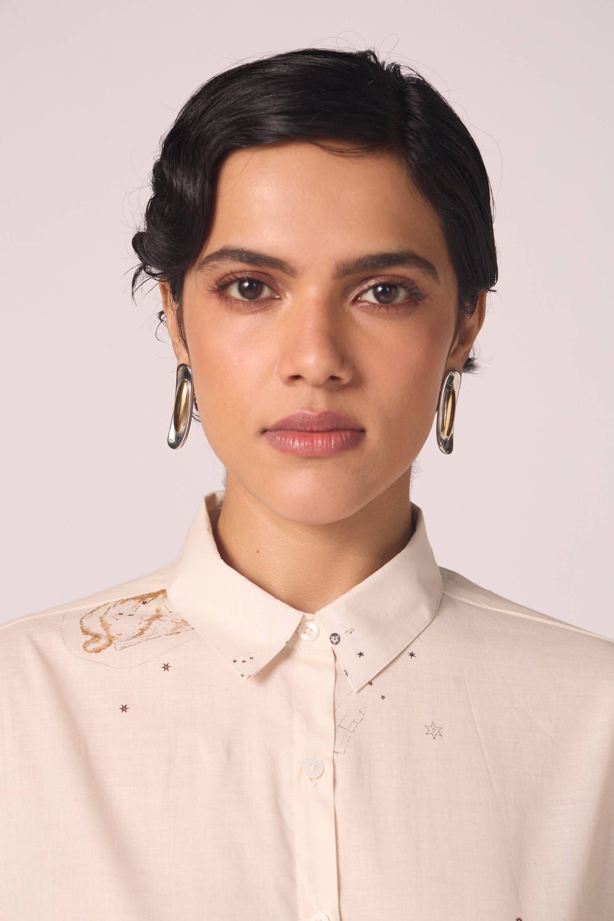 Joyce Zodiac Print Cotton Shirt - image 3
