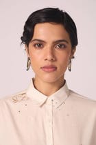 Joyce Zodiac Print Cotton Shirt view 3