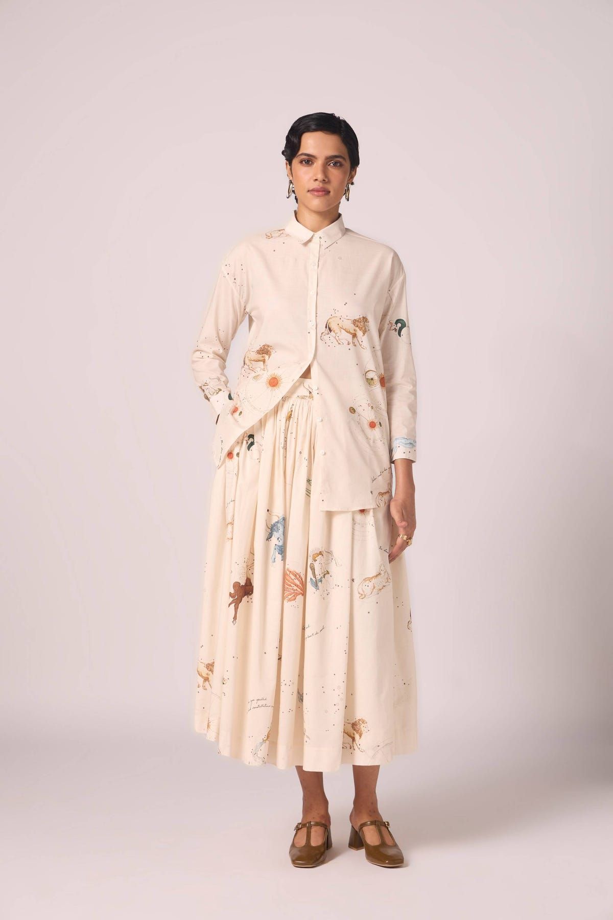Joyce Zodiac Print Cotton Shirt - image 8